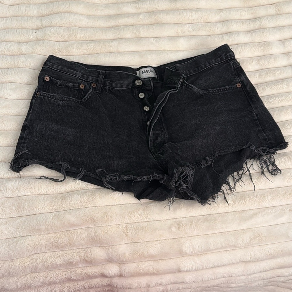 Women's Black Denim Shorts